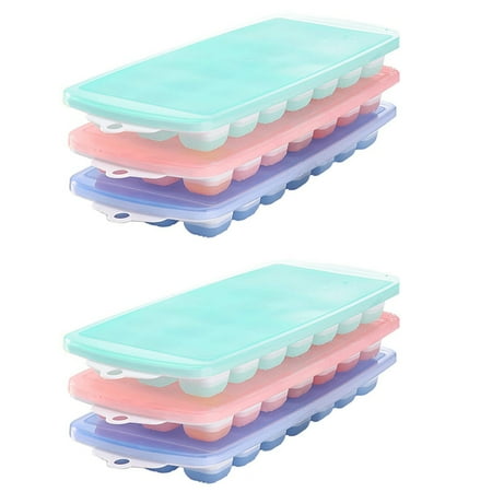 Ice Cube Trays 6 Packs Flexible Silicone Ice Cube Molds Tray with Lids Ice Trays Make 126 Ice Cube Stackable Durable
Ice Cube Trays 6 Packs Flexible Silicone Ice Cube Molds Tray with Lids Ice Trays Make 126 Ice Cube Stackable Durable