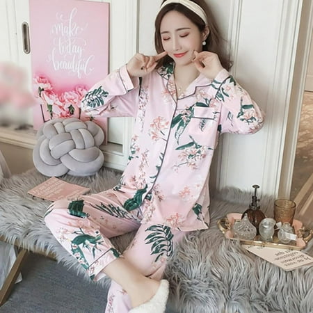 Final Clear Out!Fashion Leaf Print Loose Casual Suit Home Service Button Cardigan Suit Pajamas Two-piece
Final Clear Out!Fashion Leaf Print Loose Casual Suit Home Service Button Cardigan Suit Pajamas Two-piece