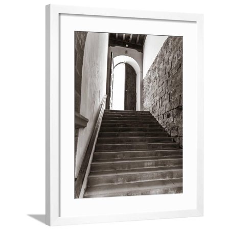 Monastery Stairway Framed Print Wall Art By Marco Carmassi