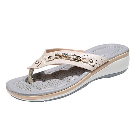 WILLBEST Womens Slippers Ladies Shoes Fashion Wedge Flip Flops Comfortable Quality Sole Thick Sole Wedge Beach Slippers
WILLBEST Womens Slippers Ladies Shoes Fashion Wedge Flip Flops Comfortable Quality Sole Thick Sole Wedge Beach Slippers