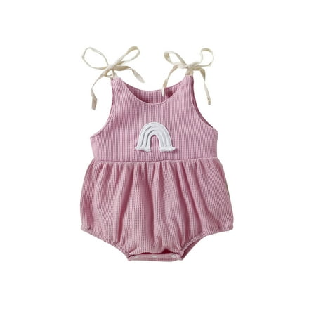aturustex Infant Baby Girls Casual Romper Rainbow Pattern Sleeveless Patchwork Sling Bodysuit
aturustex Infant Baby Girls Casual Romper Rainbow Pattern Sleeveless Patchwork Sling Bodysuit