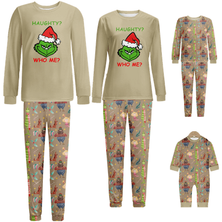 Family Matching Christmas Pajamas Sleepwear Set The Grinch Khaki Printed Sizes Baby-Kids-Adult-Pet 2-Piece Top and Pants Bodysuits Unisex Pajamas Set
Family Matching Christmas Pajamas Sleepwear Set The Grinch Khaki Printed Sizes Baby-Kids-Adult-Pet 2-Piece Top and Pants Bodysuits Unisex Pajamas Set