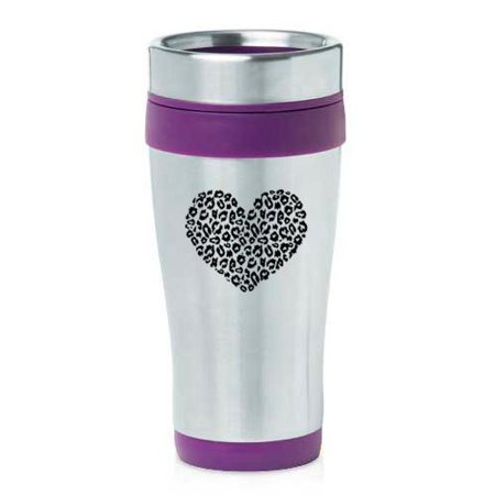 16oz Insulated Stainless Steel Travel Mug Leopard Print Love Heart (Purple) MIP
16oz Insulated Stainless Steel Travel Mug Leopard Print Love Heart (Purple) MIP