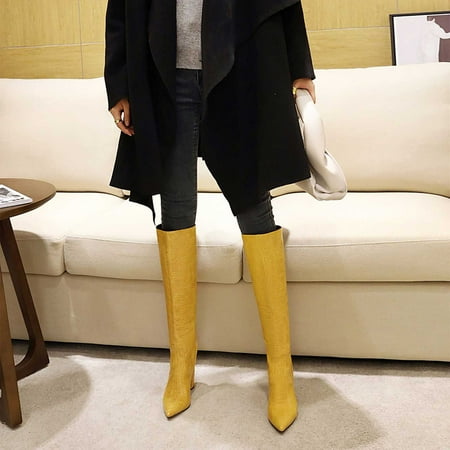 Hvyes Halloween Deals Fashion Plus Size Long Tall Wide Mid Calf Boots Women Autumn Long Tube High Heels Shoes Boots Pointed Toe Boots Knight Boots
Hvyes Halloween Deals Fashion Plus Size Long Tall Wide Mid Calf Boots Women Autumn Long Tube High Heels Shoes Boots Pointed Toe Boots Knight Boots