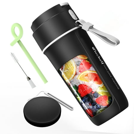 Elechelf Portable Blender with Travel Lid Mini Blender Fresh Juice Blender With 10 Blades For Shakes and Smoothies Personal Blender USB Rechargeable 12oz Handheld Blender For Kichen Ice (Black)
Elechelf Portable Blender with Travel Lid Mini Blender Fresh Juice Blender With 10 Blades For Shakes and Smoothies Personal Blender USB Rechargeable 12oz Handheld Blender For Kichen Ice (Black)