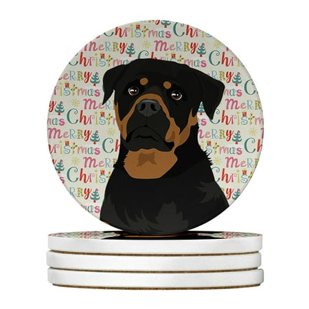 Rottweiler Black and Mahogany Christmas Large Sandstone Coasters Pack of 4 4 in x 4 in
Rottweiler Black and Mahogany Christmas Large Sandstone Coasters Pack of 4 4 in x 4 in