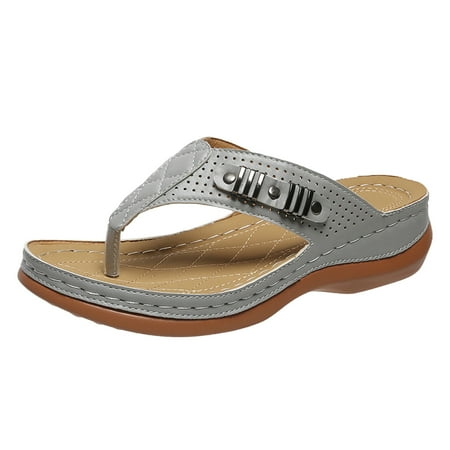 sandals for Women Ladies Fashion Summer Solid Color Hollow Car Seam Wedge Beach Flip Flops PU Dress Sandals for Women Grey
sandals for Women Ladies Fashion Summer Solid Color Hollow Car Seam Wedge Beach Flip Flops PU Dress Sandals for Women Grey