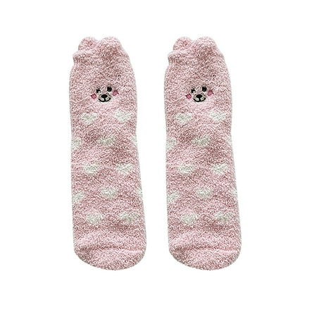 Dadaria Fall Socks Woman Girls Cute Coloer Stripe Wave Point Print Thicken Coral Fleece Keep Warm Socks Sox Pink 35-39 Women 
Dadaria Fall Socks Woman Girls Cute Coloer Stripe Wave Point Print Thicken Coral Fleece Keep Warm Socks Sox Pink 35-39 Women