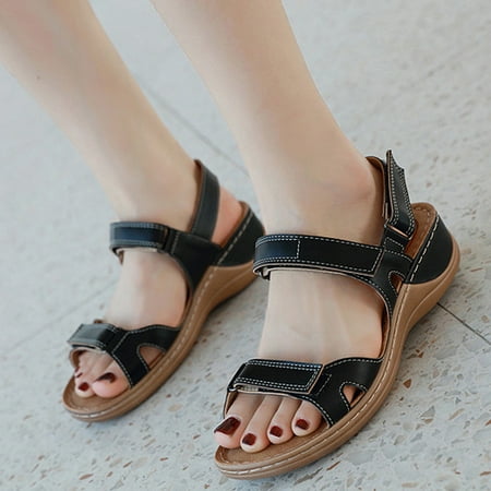 KBODIU Sandals Women Athletic Comfortable Outdoor Sandals with Arch Support Walking Sandals for Women Sandals Beach Vintage Casual Durable Mid Wedge Heel for Spot/Beach/Travel/Home Black 40
KBODIU Sandals Women Athletic Comfortable Outdoor Sandals with Arch Support Walking Sandals for Women Sandals Beach Vintage Casual Durable Mid Wedge Heel for Spot/Beach/Travel/Home Black 40