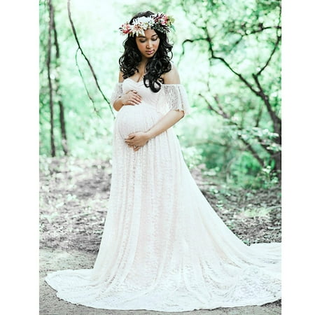 LoyisViDion Womens Maternity Dresses Clearance Women S Floral Lace Short Sleeve Photography Fly Sleeves off Shoulder Long Dress White L
LoyisViDion Womens Maternity Dresses Clearance Women S Floral Lace Short Sleeve Photography Fly Sleeves off Shoulder Long Dress White L