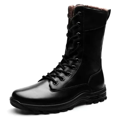 Men‘s Genuine Leather Warm Fleece Comfortable Waterproof Wear Resistant Non-slip Combat Boots Winter
Men‘s Genuine Leather Warm Fleece Comfortable Waterproof Wear Resistant Non-slip Combat Boots Winter