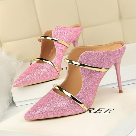 Women‘s Pointed Toe High Stiletto Heel Pumps Glitter Metal Decor Breathable Women‘s Dress Shoes
Women‘s Pointed Toe High Stiletto Heel Pumps Glitter Metal Decor Breathable Women‘s Dress Shoes