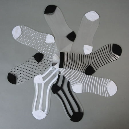 YMH Striped Heart Dots Bow Women Summer Ultra Thin Transparent Over Ankle Socks
YMH Striped Heart Dots Bow Women Summer Ultra Thin Transparent Over Ankle Socks