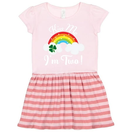 Inktastic 2nd Birthday Kiss Me I m Two Gift Toddler Girl Dress