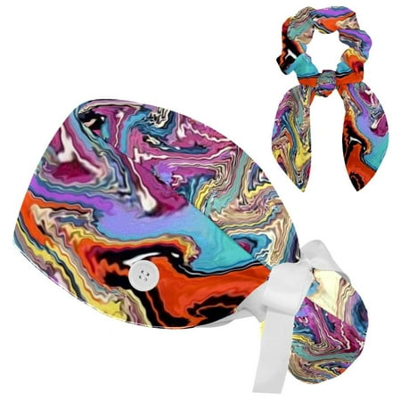 Working Cap with Buttons and Sweatband Scrub Hat Bouffant Caps with Scrunchie Abstract Tie Back Hats
Working Cap with Buttons and Sweatband Scrub Hat Bouffant Caps with Scrunchie Abstract Tie Back Hats