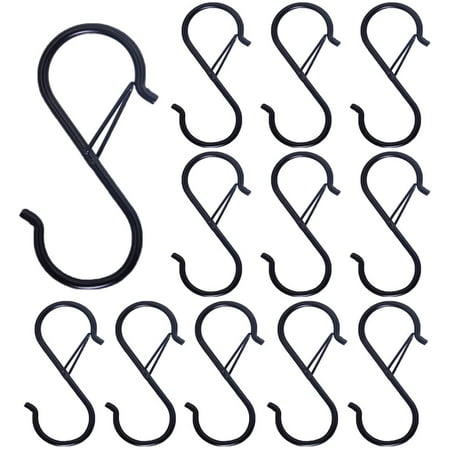 12PCS S Hooks for Hanging S Shaped Hooks for Racks/Shelf/Rod Black S Hooks for Hanging Kitchen Utensil/Plants/Pots and Pans Home Organization Accessories
12PCS S Hooks for Hanging S Shaped Hooks for Racks/Shelf/Rod Black S Hooks for Hanging Kitchen Utensil/Plants/Pots and Pans Home Organization Accessories