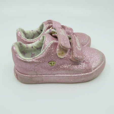 Pre-owned Juicy Couture Girls Pink Sparkle Sneakers size: 5 Toddler