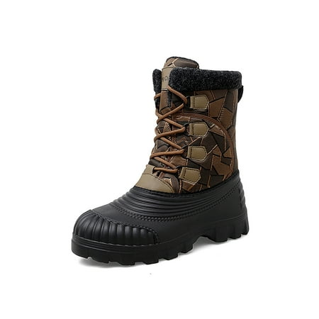 Tenmix Mens Winter Boot Lace Up Snow Boots Plush Lined Waterproof Booties Mid Calf Warm Shoes Outdoor Slip Resistant Round Toe Hiking Bootie Brown 6
Tenmix Mens Winter Boot Lace Up Snow Boots Plush Lined Waterproof Booties Mid Calf Warm Shoes Outdoor Slip Resistant Round Toe Hiking Bootie Brown 6
