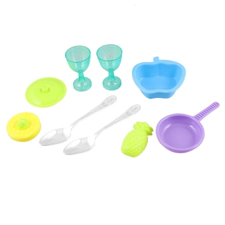 Children Gift Kitchen Tool Set Toy Plastic Spoon Pan Lid Cup 9 in 1