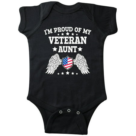 Inktastic I m Proud of My Veteran Aunt with Shield American Flag and Angel Wings Gift Baby Boy or Baby Girl Bodysuit
Inktastic I m Proud of My Veteran Aunt with Shield American Flag and Angel Wings Gift Baby Boy or Baby Girl Bodysuit