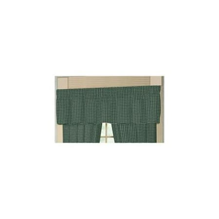 Patch Magic CVW187A Green And White Checks, Fabric Curtain Valance 54 x 16 inch