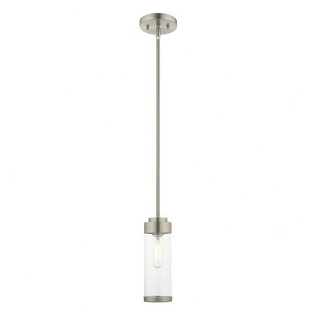 1 Light Mini Pendant in Coastal Style 5.13 inches Wide By 19 inches High-Brushed Nickel Finish Bailey Street Home 218-Bel-3110357
1 Light Mini Pendant in Coastal Style 5.13 inches Wide By 19 inches High-Brushed Nickel Finish Bailey Street Home 218-Bel-3110357