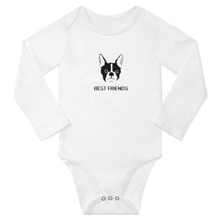Best Friends Boston Terrier Dog Funny Baby Long Sleeve Romper Boy Girl Unisex (White 6-12M)
Best Friends Boston Terrier Dog Funny Baby Long Sleeve Romper Boy Girl Unisex (White 6-12M)