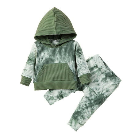 QWERTYU Newborn Infant Baby Girl Boy 2PCS Clothing Set Pullover Hoodie Top and Pants Set Outfit Tie-Dye Long Sleeve Green
QWERTYU Newborn Infant Baby Girl Boy 2PCS Clothing Set Pullover Hoodie Top and Pants Set Outfit Tie-Dye Long Sleeve Green
