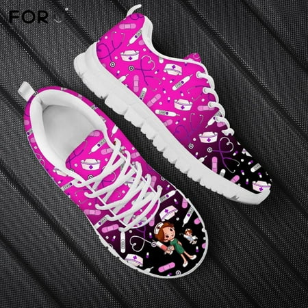 Funny Cartoon Nurse Girl Pattern Woman Flats Shoes Spring/Autumn Mesh Lace Up Sneaker Nursing Female Casual Footwear
Funny Cartoon Nurse Girl Pattern Woman Flats Shoes Spring/Autumn Mesh Lace Up Sneaker Nursing Female Casual Footwear