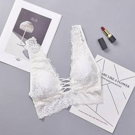 Clearance!Deep V Bra Women Lace Bralette Padded Sexy Lingerie Push Up Plunge Bra Wire Free Underwear Blue Red Black White Bras for Women White One Size
Clearance!Deep V Bra Women Lace Bralette Padded Sexy Lingerie Push Up Plunge Bra Wire Free Underwear Blue Red Black White Bras for Women White One Size