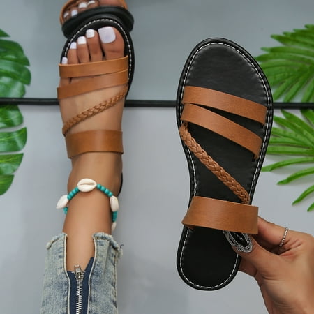Women s Casual Outdoor Beach Slides Braided Flat Slide Sandals Open Toe Faux Leather Non Slip Shoes
Women s Casual Outdoor Beach Slides Braided Flat Slide Sandals Open Toe Faux Leather Non Slip Shoes