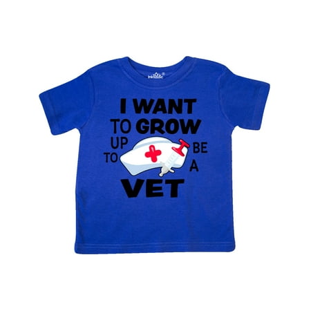 Inktastic I Want To Grow up To Be a Vet Gift Toddler Boy or Toddler Girl T-Shirt