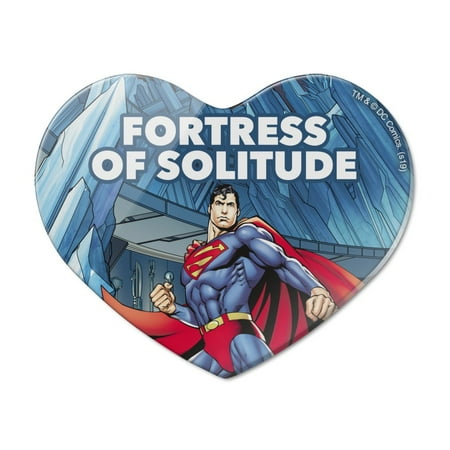 Superman Fortress of Solitude Heart Acrylic Fridge Refrigerator Magnet