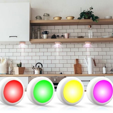ShineTek 6 Pack Under Cabinet Lights Puck Lights with Remote Wireless LED Color Changing Battery Powered Operated Timer Function 16 Colors and 4 Modes Closet Lights
ShineTek 6 Pack Under Cabinet Lights Puck Lights with Remote Wireless LED Color Changing Battery Powered Operated Timer Function 16 Colors and 4 Modes Closet Lights