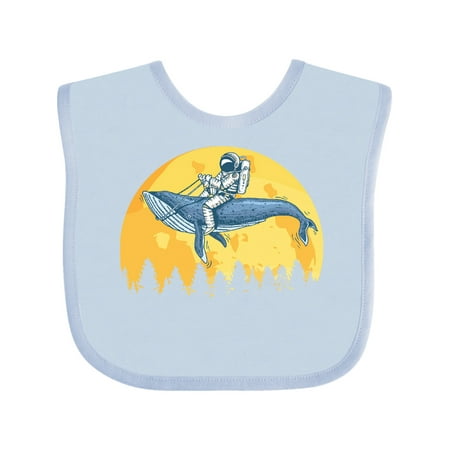 Inktastic Astronaut Space Whale Moon Gift Baby Boy or Baby Girl Bib