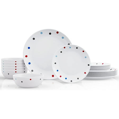 18-Piece Kitchen Dinnerware Set MEKY Colorful Polka Dots Glassware Plates Dishes Bowls Service for 6 Crack Resistant Dish Set
18-Piece Kitchen Dinnerware Set MEKY Colorful Polka Dots Glassware Plates Dishes Bowls Service for 6 Crack Resistant Dish Set