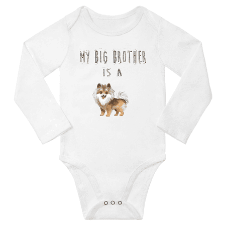 My Big Brother is a Pomeranian Dog Funny Boys Girl Baby Long Sleeve Bodysuit (White 6-12M)
My Big Brother is a Pomeranian Dog Funny Boys Girl Baby Long Sleeve Bodysuit (White 6-12M)
