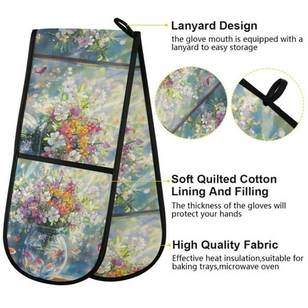 BZSMCE Oven Mitts Sunlit Aquatic Haven Creative Pattern Resistant Kitchen Gloves 
BZSMCE Oven Mitts Sunlit Aquatic Haven Creative Pattern Resistant Kitchen Gloves