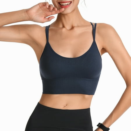 Women Cross Back Sport Bras Padded Strappy Cross Cropped Bras for Yoga Workout Fitness Low Impact Support Workout Bra
Women Cross Back Sport Bras Padded Strappy Cross Cropped Bras for Yoga Workout Fitness Low Impact Support Workout Bra