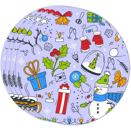 Tangkunup Place Mat Set of 4 Xmas Ornaments Christmas Winter New Year Purple Cute Round for Kitchen Dining Table Mats Placemats Plate Dish Mat Washable
Tangkunup Place Mat Set of 4 Xmas Ornaments Christmas Winter New Year Purple Cute Round for Kitchen Dining Table Mats Placemats Plate Dish Mat Washable
