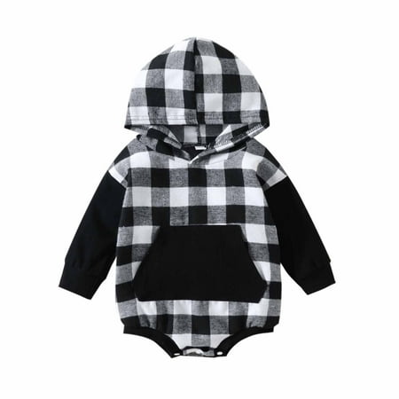 Autumn Spring Baby Girls Boys Plaid Hooded Romper Long Sleeve Button Sweatshirt Jumpsuits
Autumn Spring Baby Girls Boys Plaid Hooded Romper Long Sleeve Button Sweatshirt Jumpsuits