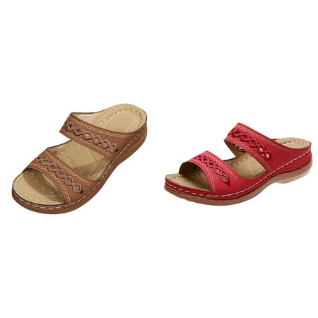 Weerihhol Work Sandals for Women Closed Toe Women Summer Solid Color On Casual Open Toe Wedges Soft Bottom Breathable Slippers Shoes Sandals
Weerihhol Work Sandals for Women Closed Toe Women Summer Solid Color On Casual Open Toe Wedges Soft Bottom Breathable Slippers Shoes Sandals
