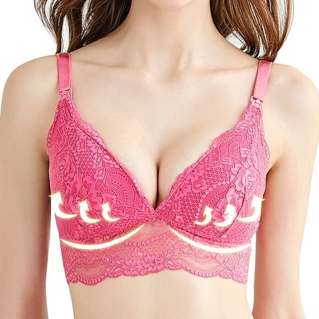 HOMBOM Running Sports Bras for Women Ladies Comfortable Breathable Lace No Steel Ring Front Buckle Breastfeeding Underwear Hot Pink L(8)
HOMBOM Running Sports Bras for Women Ladies Comfortable Breathable Lace No Steel Ring Front Buckle Breastfeeding Underwear Hot Pink L(8)