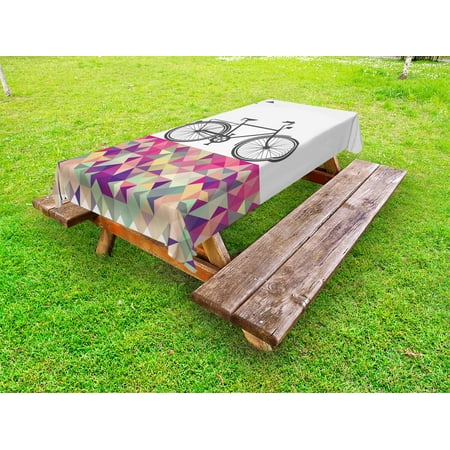 Geometric Outdoor Tablecloth Vintage Style Bike Over Multicolor Diamond Shaped Backdrop Triangles Hipster Decorative Washable Fabric Picnic Tablecloth 58 X 120 Inches Multicolor by Ambesonne
Geometric Outdoor Tablecloth Vintage Style Bike Over Multicolor Diamond Shaped Backdrop Triangles Hipster Decorative Washable Fabric Picnic Tablecloth 58 X 120 Inches Multicolor by Ambesonne
