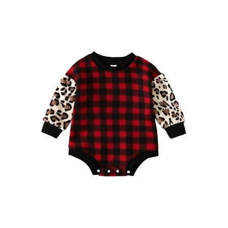 Bagilaanoe Newborn Baby Girl Rompers Sweatshirt Plaid Leopard Print Long Sleeve Bodysuit Sweatshirt 3M 6M 12M 18M Infant Patchwork One Piece Jumpsuit
Bagilaanoe Newborn Baby Girl Rompers Sweatshirt Plaid Leopard Print Long Sleeve Bodysuit Sweatshirt 3M 6M 12M 18M Infant Patchwork One Piece Jumpsuit