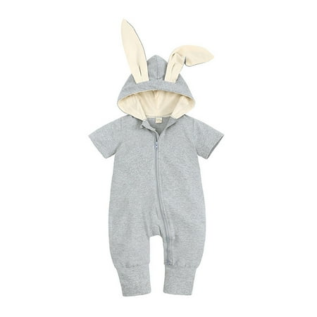 Yubatuo Newborn Infant Baby Boys Girls Cute Solid Short Sleeve Romper Hooded Outfits Set Gray 73
Yubatuo Newborn Infant Baby Boys Girls Cute Solid Short Sleeve Romper Hooded Outfits Set Gray 73