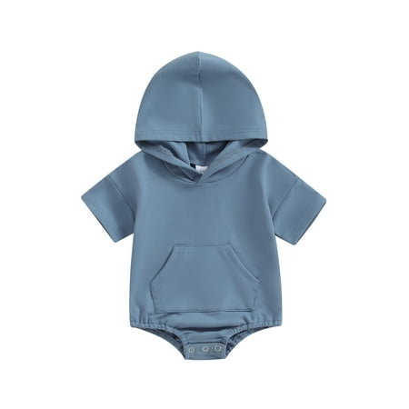 Qtinghua Newborn Baby Boys Summer Hooded Jumpsuit Casual Short Sleeve Sweatshirt Romper Clothes Blue 6-12 Months
Qtinghua Newborn Baby Boys Summer Hooded Jumpsuit Casual Short Sleeve Sweatshirt Romper Clothes Blue 6-12 Months