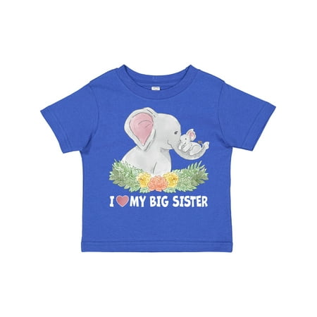 Inktastic I Love My Big Sister with Elephant Family with Flowers Boys or Girls Toddler T-Shirt 
Inktastic I Love My Big Sister with Elephant Family with Flowers Boys or Girls Toddler T-Shirt
