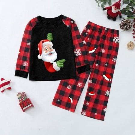 Family Matching Christmas Pajamas Set Plaid Sleeves Cute Pattern Printing Holiday Home Festival For Kids Parent Child Outfit
Family Matching Christmas Pajamas Set Plaid Sleeves Cute Pattern Printing Holiday Home Festival For Kids Parent Child Outfit