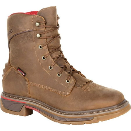 Men s Rocky Iron Skull Waterproof Lacer Western Boot